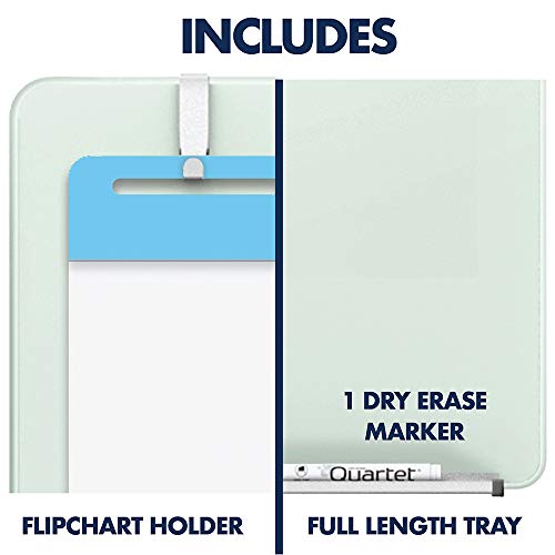 Quartet Easel, Magnetic, Glass Whiteboard, 3' x 2', Adjustable, Portable, Flip Chart Holder, Infinity (ECM32G)