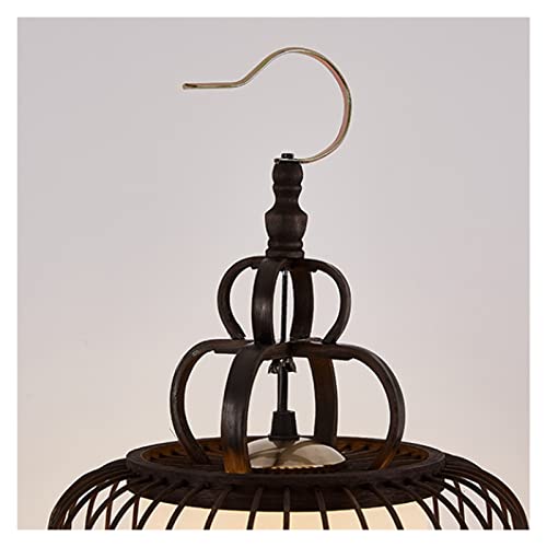 WAOCEO Modern Rustic Chinese Crane Lotus Floor Lamp