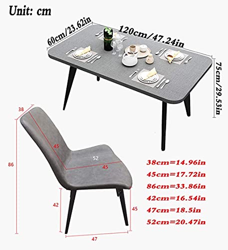 SYLTER Office Conference Table Set with Chairs - Black Color