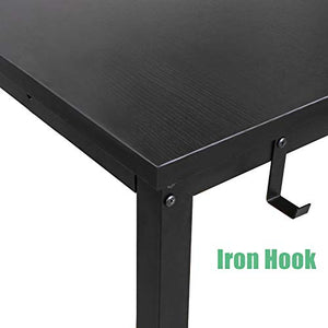Computer Desk 47" Modern Sturdy Office Desk PC Laptop Notebook Writing Table for Home Office Workstation with Storage Bag,Black