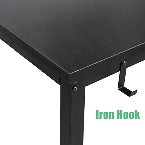 Computer Desk 47" Modern Sturdy Office Desk PC Laptop Notebook Writing Table for Home Office Workstation with Storage Bag,Black