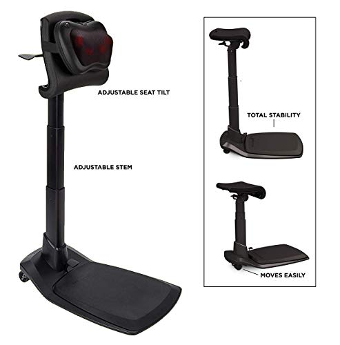 LeanRite Standing Chair, Elite (Bundled w/) Heated Massage Pillow for Pain Relief