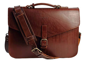 Dust leather business briefcase - DU122 (Cuoio Havana)