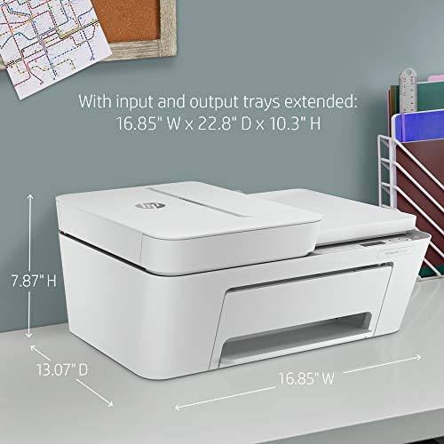 HP DeskJet 4155e All-in-One Wireless Color Printer, with bonus 6 months free Instant Ink with HP+ (26Q90A) , White