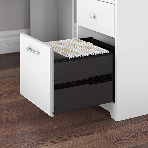 Bush Furniture Cabot 60W L Shaped Computer Desk, White