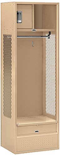 Salsbury Industries Open Access Standard Unassembled Metal Locker, 6-Feet-18-Inch, Tan