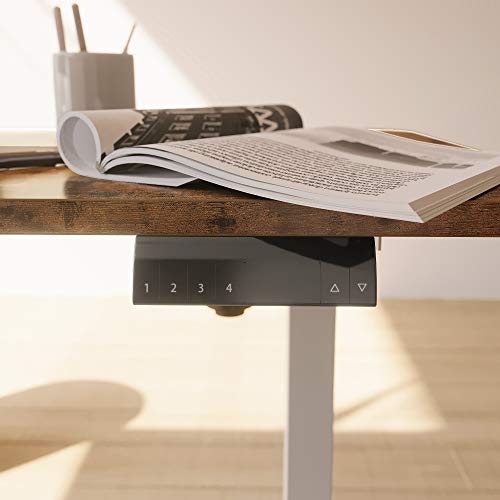 ONTRY Electric Standing Desk, 55" Height Adjustable Electric Computer Desk, Sit Stand Desks for Home Office with 4 Programmable Preset Controller, Splice Board
