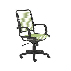 Eurø Style 02548GRN Bradley Bungie Office Chair, L: 27 W: 23 H: 37.5-43 SH: 17.5-23, Green