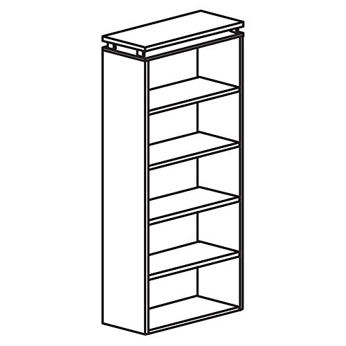 Lorell LLR68722 68600 Series Bookcase, Mahogany