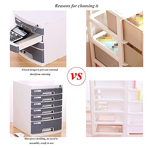 FPIGSHS Desktop Drawer Cabinet, 5 Drawer Flat File Storage Organizer