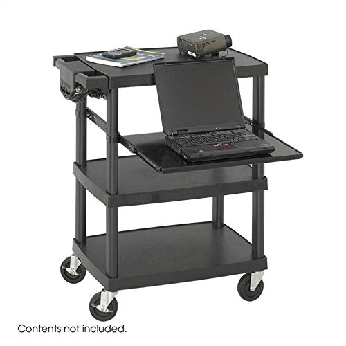 Safco Products 8929BL Multimedia Projector AV Cart, Black