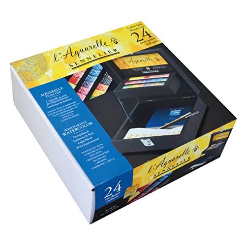 Sennelier French Artists' Watercolor Wood Box Set, Multi