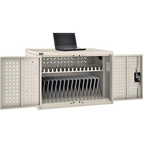 16-Device Charging Cabinet, Putty, Unassembled