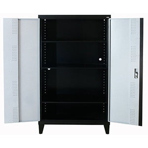 Sandusky Lee GF3F462472-M9L Modular System Jumbo Storage Cabinet, 46" Width x 24" Diameter x 79" Height, Black/Multi Granite