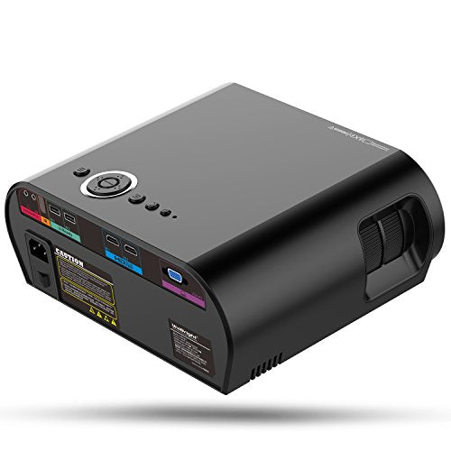 Portable Video Projector,Umootek GP90 Home Theater LCD Projector HD 1080p use at Home Theater/Entertainment/Movie/Party/Game with HDMI/VGA interface for Computer/Laptop/iPad/Smartphone