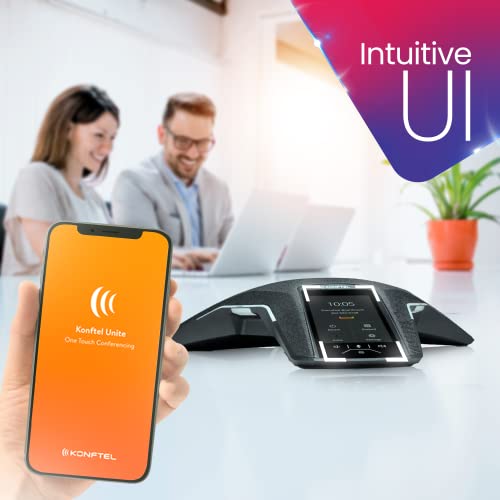 Global Teck Worldwide Konftel 800 Hybrid IP Conference Phone Bundle with Microfiber Cloth