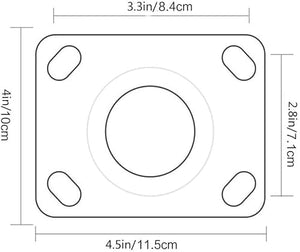 ROLTIN Industrial Castor Wheels 2 Pcs - Heavy Duty 360° Swivel Furniture Casters, 800Kg Load Capacity