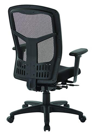 Office Star High Back ProGrid Back FreeFlex Seat with Adjustable Arms, 3-Position Locking 2-to-1 Synchro Tilt Control and Seat Slider, Black Managers Chair