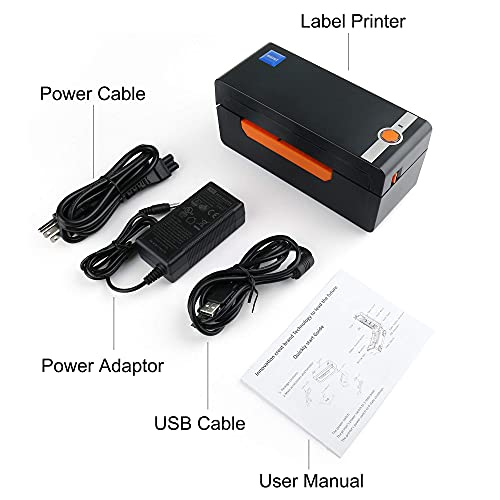 Direct Thermal Label Printer, 200mm/s Commercial Grade High Speed Printer, 203 DPI 4x6 Label Printer Compatible with Amazon, Ebay,Paypal,UPS,USPS