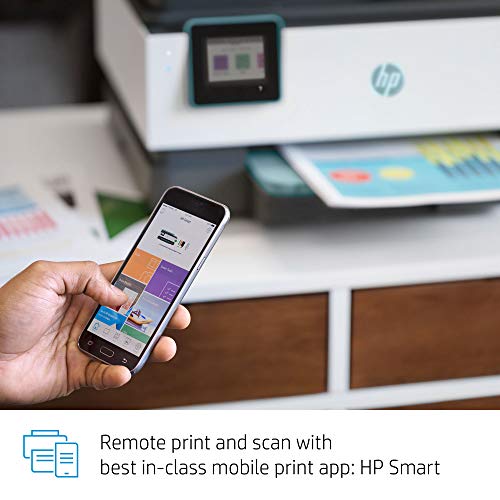HP OfficeJet Pro 8028 All-in-One Instant Ink Ready Inkjet Printer - 4-in-1 Print, Scan, Copy, Fax Business Office Bundle - WiFi and Cloud-Based Wireless Printing - Blue - BROAGE 6 Feet Printer Cable