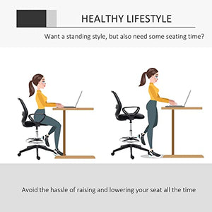 MDybf Ergonomic Mesh Back Drafting Chair with Adjustable Height, Footrest, and 360° Swivel - Set of 5 Journey