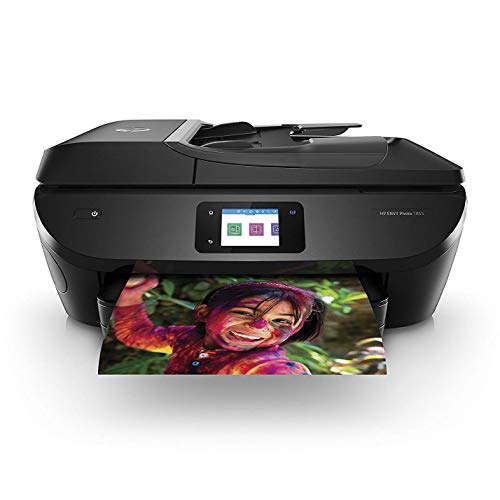 HP Envy Photo 7855 All in One Photo Printer with Wireless Printing, Scan, Copy, Fax, HP Instant Ink Ready, Compatible with Alexa (K7R96A) Bundle w/DGE USB Cable + Small Business Productivity Software