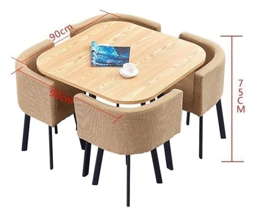 DioOnes Table Set - Modern Round Dining Table & Chair Combination for Office or Living Room
