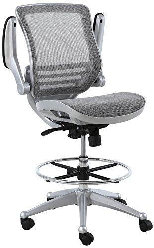 Harwick Evolve All Mesh Heavy Duty Drafting Chair - Platinum Finish