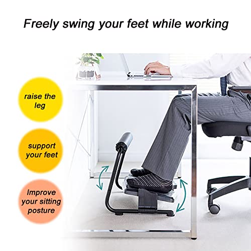 Generic Adjustable Lift Foot Pedal - 3 Height Adjustments, Massage Surface, Under Desk Footrest