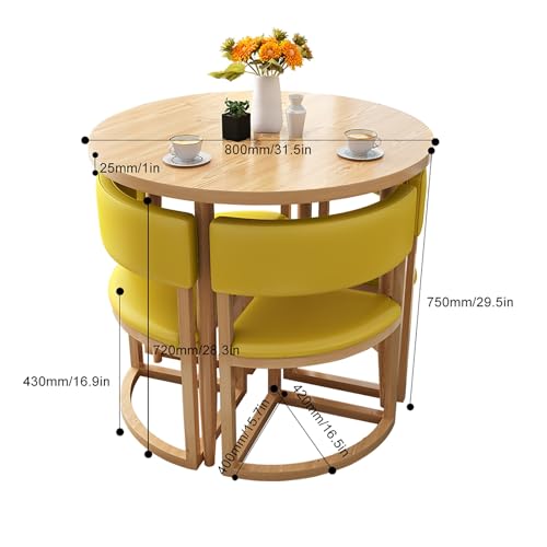 SFJATTA Round Dining Table and Chair Set, Office Reception Negotiation Table and Chair Combination, Leisure Area Home Balcony Small Round Table - Purple