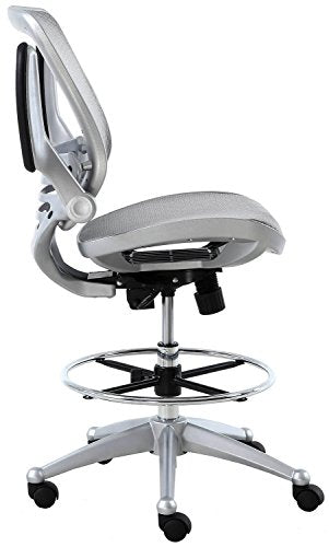 Harwick Evolve All Mesh Heavy Duty Drafting Chair - Platinum Finish