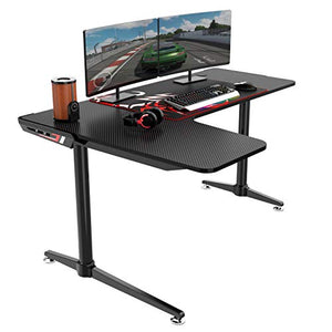 L Shaped Gaming Desk Computer Corner Desk PC Writing Table Gamer Workstation for Home Office, Black