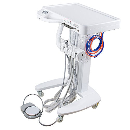 Vinmax 4-Hole Dental Mobile Cart Portable Delivery Therapeutic Apparatus Equipment Movable Cart Unit