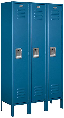 Salsbury Industries 61352BL-U Single Tier 36-Inch Wide 5-Feet High 12-Inch Deep Unassembled Standard Metal Locker, Blue