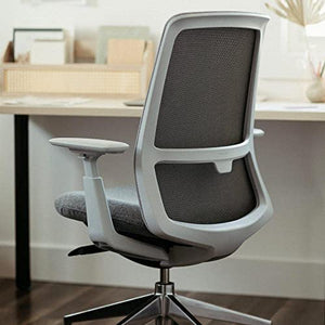 Haworth Soji Office Chair with Ergonomic Adjustments, Lumbar Support, Flexible Mesh Back - Mist