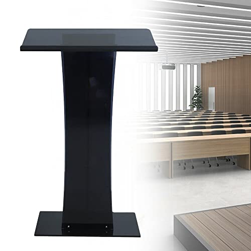 Black Acrylic Podium Stand for Churches, Portable Lecterns & Pulpits