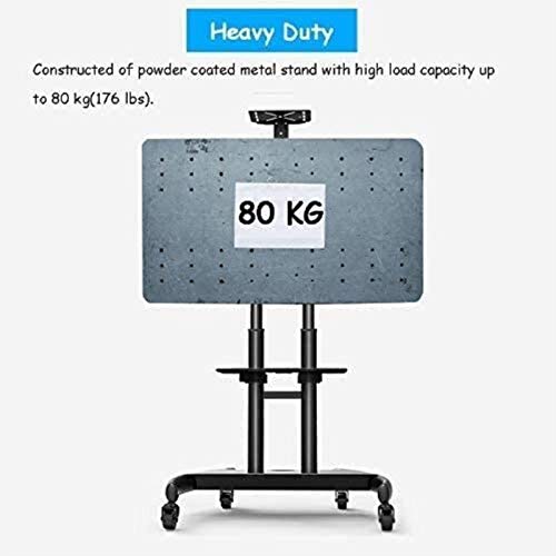 AuLYn Universal Tabletop TV Stand with Monitors Shelf - Heavy Duty Rolling TV Cart - Fits 32"-70" TVs, 80 Kg Capacity