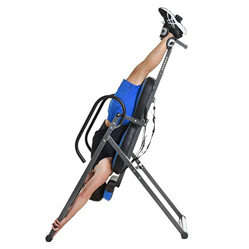 Exerpeutic Inversion Table UL Certified with Heat and Massage Therapy, Blue
