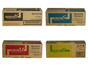 Kyocera TK582 (TK-582) 4-Color Toner Cartridge Set for P6021cdn, FS-C5150dn
