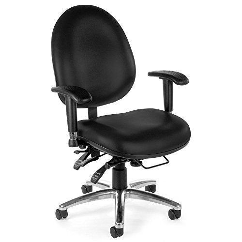 OFM 24-Hour Office Chair - 20" to 23" Seat Height - Black - Black