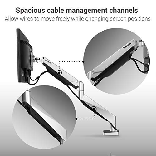 Loctek Dual Arms Desk Monitor Mounts Fits Most 10''-27'' Monitor (D7D)