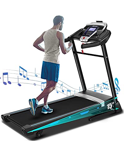 FUNMILY 3.25HP Folding Treadmill, Electric Automatic Incline Treadmill, Motorized Walking Running Jogging Machine for Gym Home & Office Workout - 2021 Updated Version