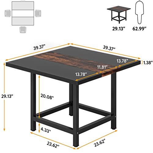 Tribesigns Rustic Conference Room Table Set, 2 Tables, 6.5 Ft, 78.74L x 39.2W x 29.52H Inches