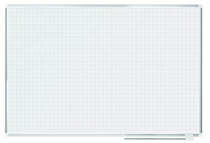 MasterVision Planning Board Dry Erase Magnetic,  1" x 1" Grid, 48" x72", Whiteboard with Aluminum Frame