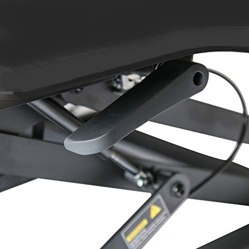 Seville Classics airLIFT Workstation Ergonomic Dual Monitor Riser with Keyboard Tray and Phone/Tablet Holder, Corner (43"), Black