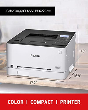 Canon Color imageCLASS LBP622Cdw Wireless Laser Printer - 22 ppm, 600 x 600 dpi, Auto 2-Sided Printing