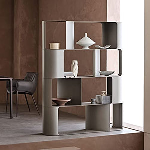 TEXBOOK Stainless Steel Multi-Layer Bookshelf Rack - Creative Simple Floor Display Stand