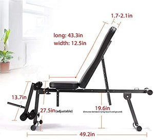 QPBP Commercial Grade Fitness Adjustable Weight Bench,Multifunction Foldable Bench Barbell Lifting Incline Bench Dumbbell Stool Workout Strength Training Equipment, Suitable for Home