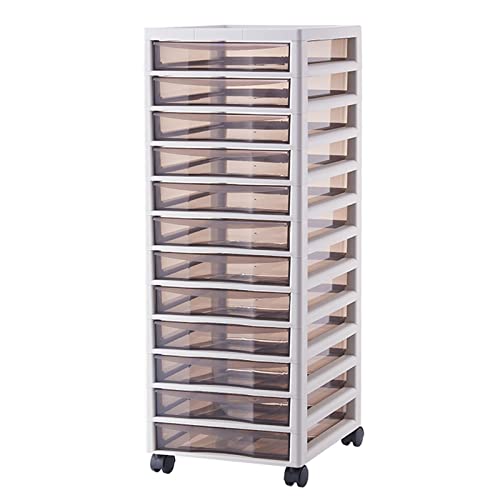 WAHHWF 5-15 Drawer Rolling Storage Cart for Craft Organizers and Supplies, White