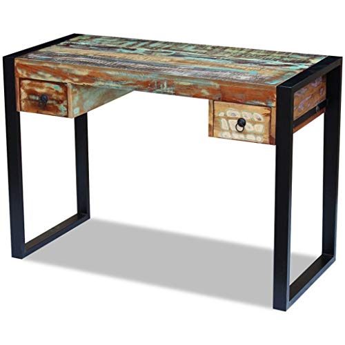 vidaXL Desk Solid Reclaimed Wood Workstation Computer Desk Home Office Table